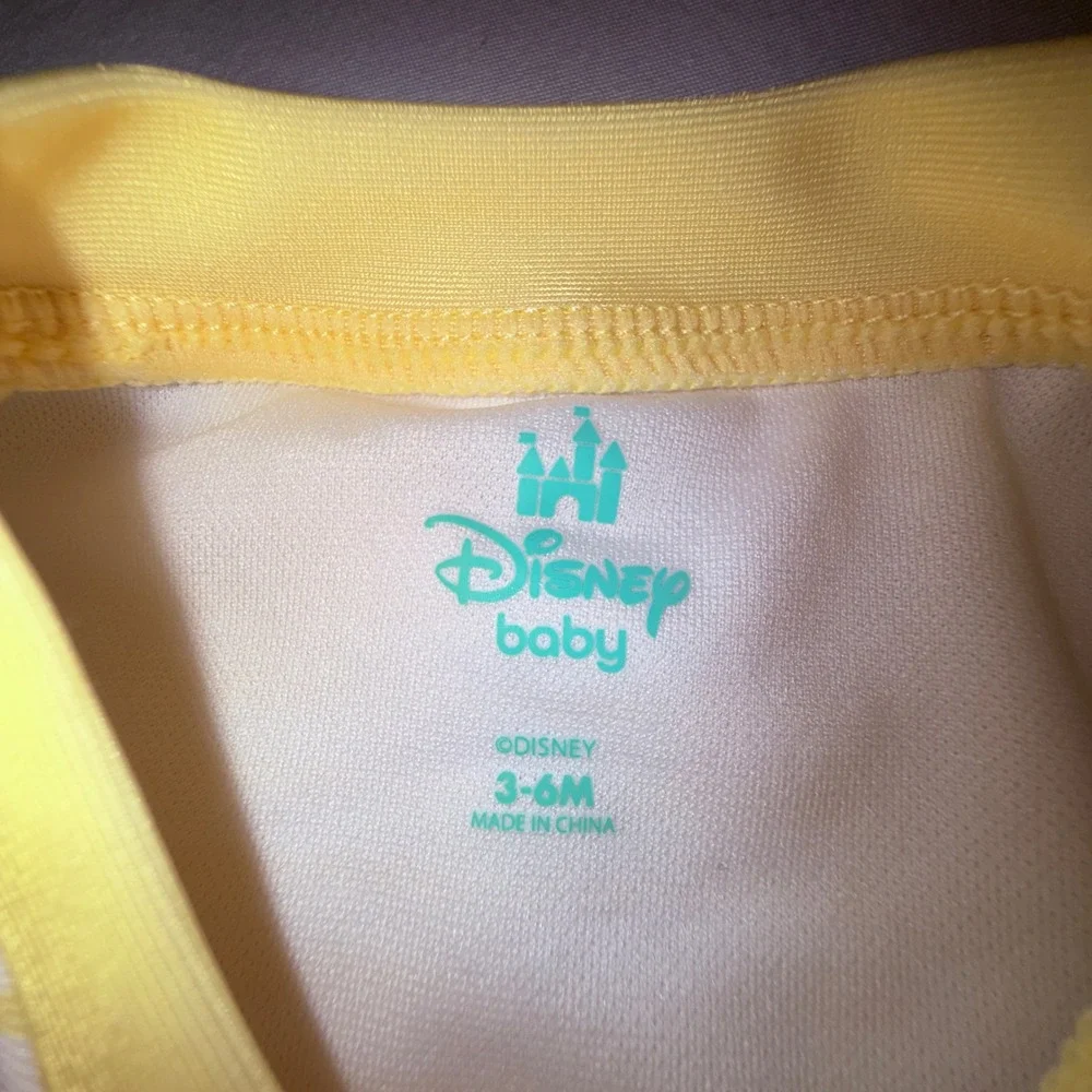Disney Baby Dumbo Rash Guard Set Kids 3-6M Yellow New UPF‎ 50+ 2pc Swimsuit